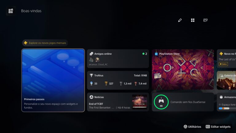 Menu de Boas-vindas do PS5 é lançado em Portugal