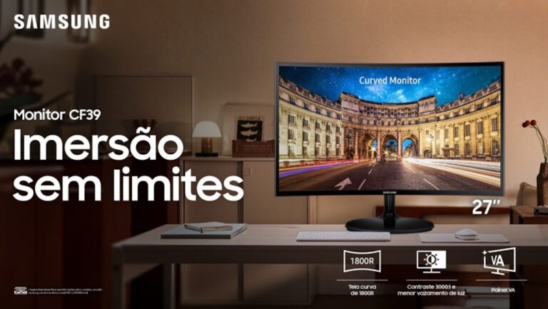 Samsung lança monitor curvo CF39
