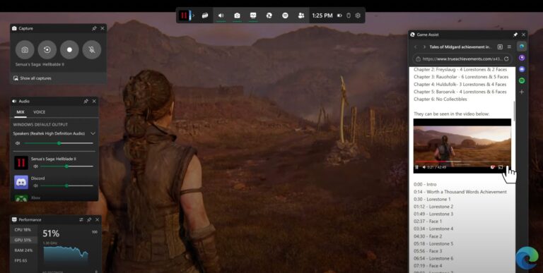 Microsoft apresenta o Edge Game Assist para suporte em tempo real