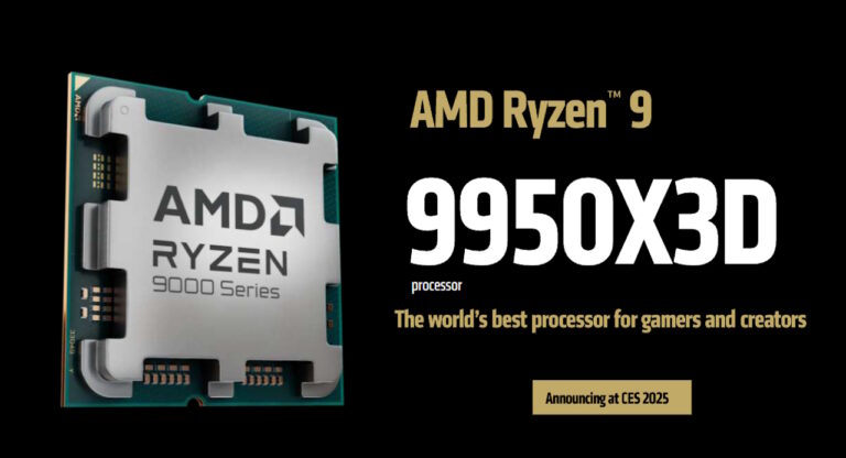 AMD lança o processador Ryzen 9 9950X3D durante a CES 2025