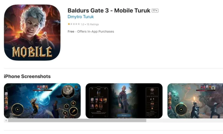 Cópia não oficial de Baldur’s Gate 3 aparece na App Store