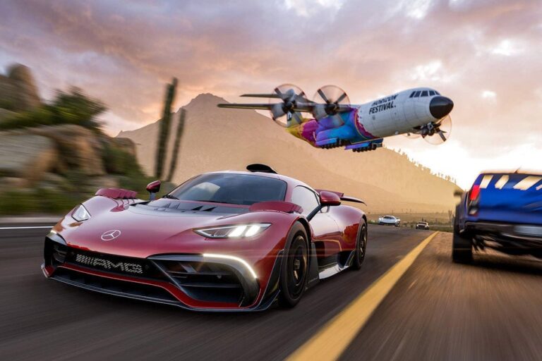 Forza Horizon 5 no PS5 requer conta Microsoft