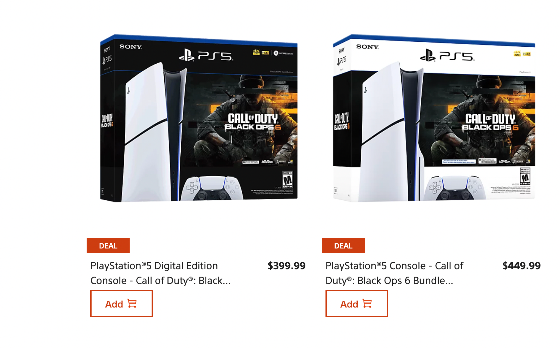Captura de tela do bundle PS5 com Call of Duty Black Ops 6