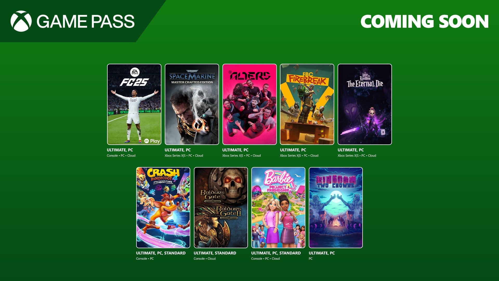Anúncio do Xbox Game Pass