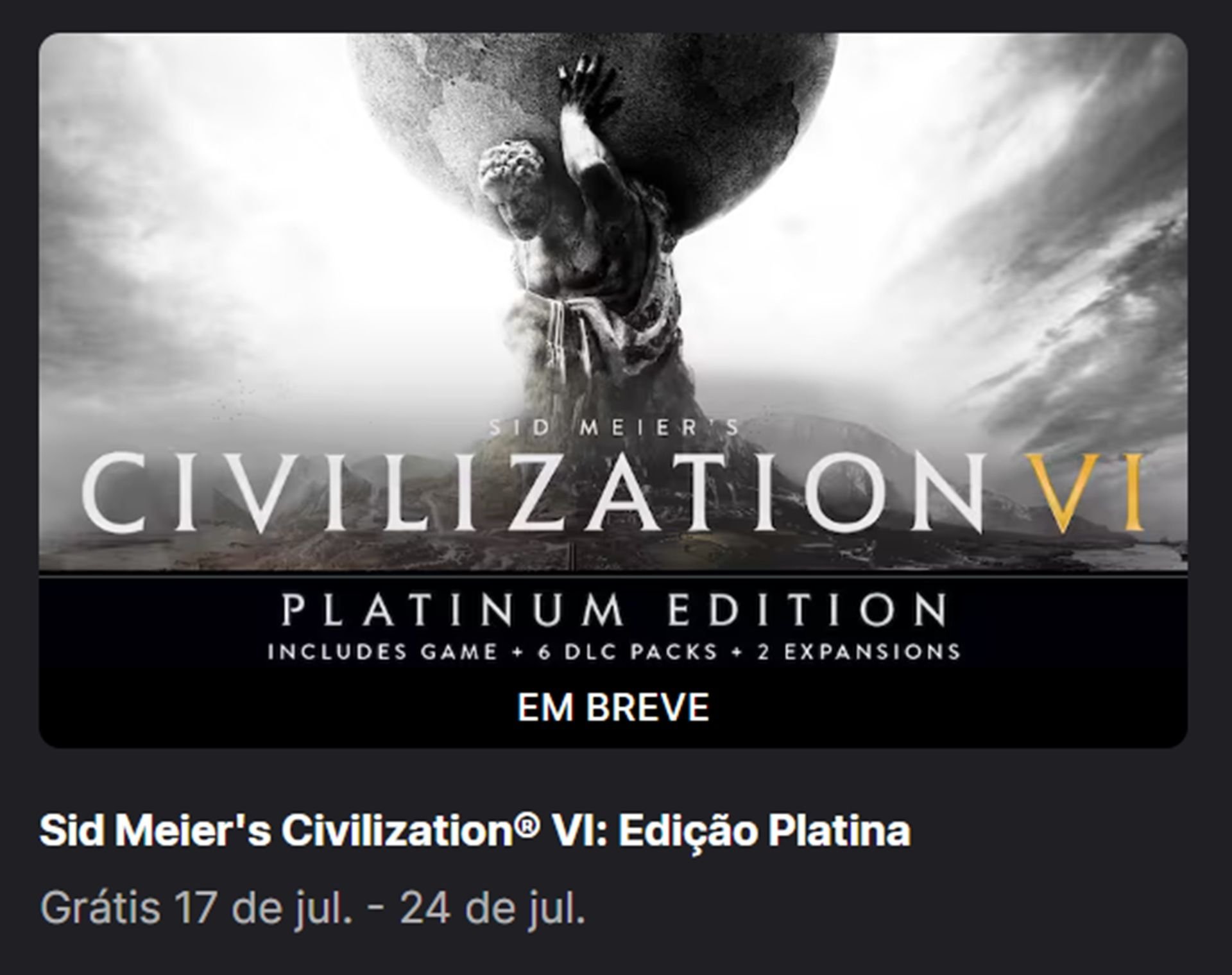 Sid Meier’s Civilization VI: Edição Platina