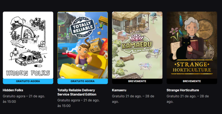 Epic Games Store oferece novos jogos gratuitos para você aproveitar