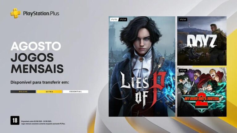 Jogos de agosto do PlayStation Plus já disponíveis para os assinantes